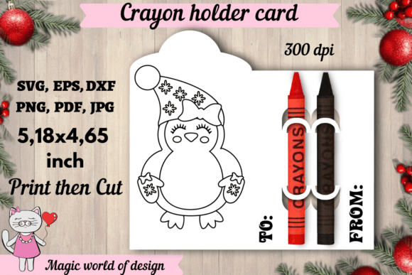 Christmas Penguin Coloring Card SVG: A Festive Embroidery Delight
