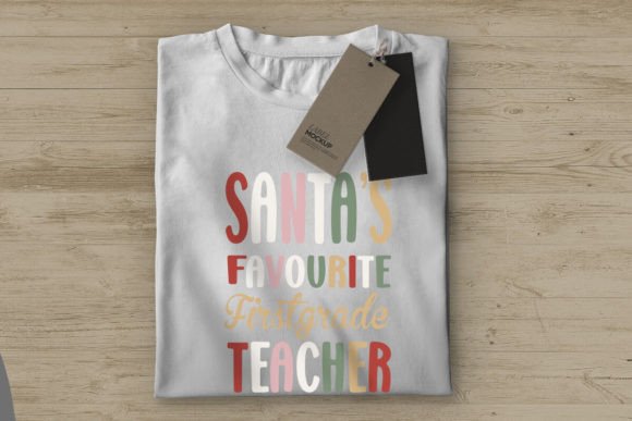 Christmas Teacher PNG, Santa 1st Grade Review
