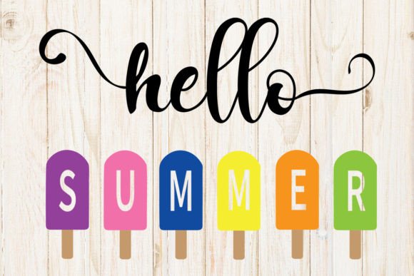 Hello Summer Popsicles: A Charming Embroidery Design