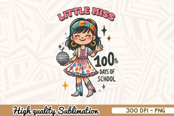 Little Miss 100 Days of School Png Review