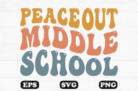 Peace out Middle School Retro T-shirt