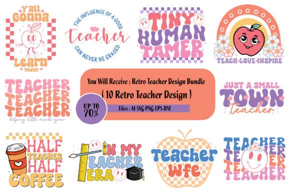 Retro Teacher Design Bundle: A Versatile Embroidery Asset