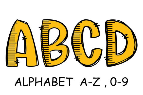School Ruler Alphabet Letters: A Versatile Design