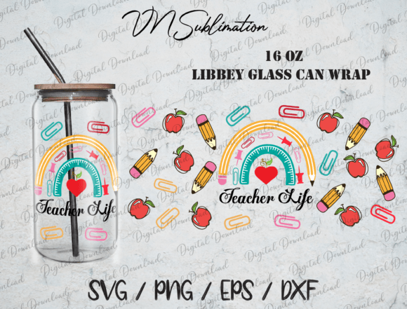 Teacher Life 16oz Libbey Can Wrap: A Designer's Review