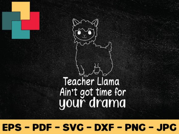 Teacher Llama: A Bold and Fun Embroidery Design