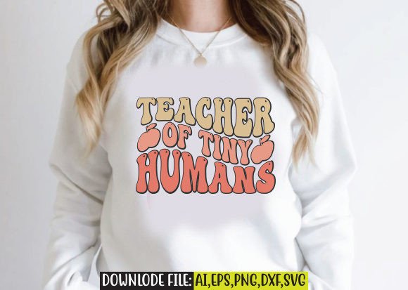 Teacher of Tiny Humans: A Retro Embroidery Design