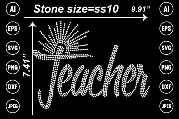 Teacher Rhinestone Design: A Sparkling Addition to Your Embroidery